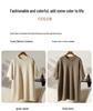 Autumn/Winter Women's 30% Cashmere Loose Knit Five-Sleeve Top