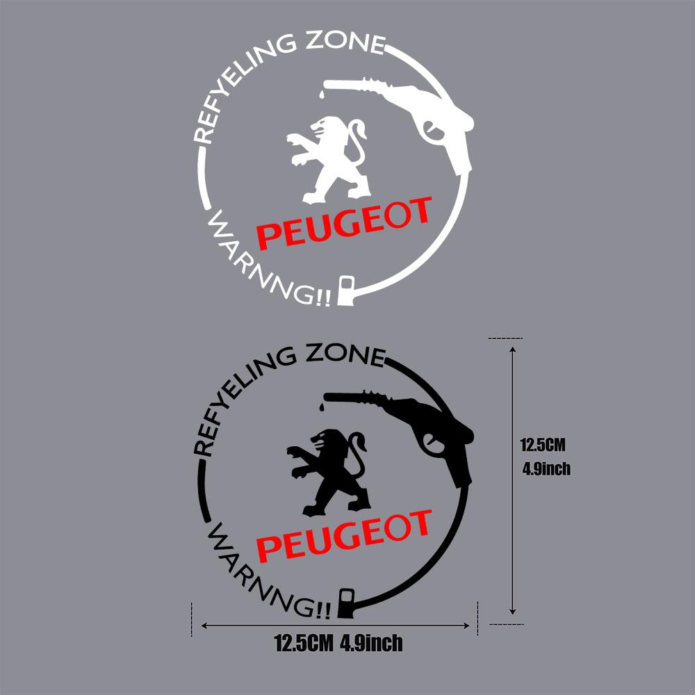 2026 Horká nálepka na auto 1ks Styl auta PVC Vinyl Karoserie Víčko nádrže Odznak Dekorativní nálepka Pro Peugeot 207 3008 206 208 308 307