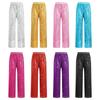 Kinder Mädchen Funkelnde Paillettenhose Hohe Taille Elastischer Bund Lockere Hose für Jazz Dance Party Bühnenauftritt Schulaufführung