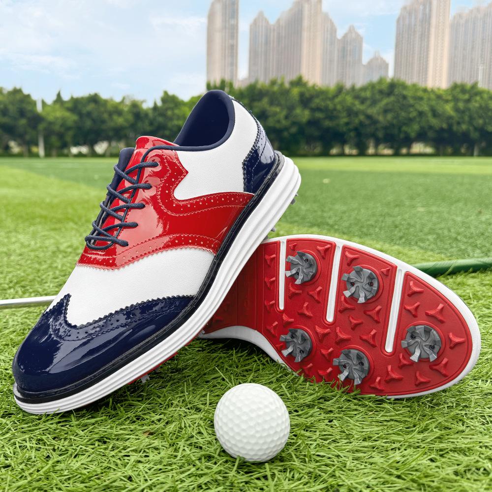 THESTRON Men's Professional Golf Shoes, Large Size 39-48, Spiked and Anti-slip Sport Footwear
