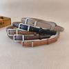 Fashionable Twolayer Leather Waist Belt For Women With Durable Alloy Buckle For Daily Use