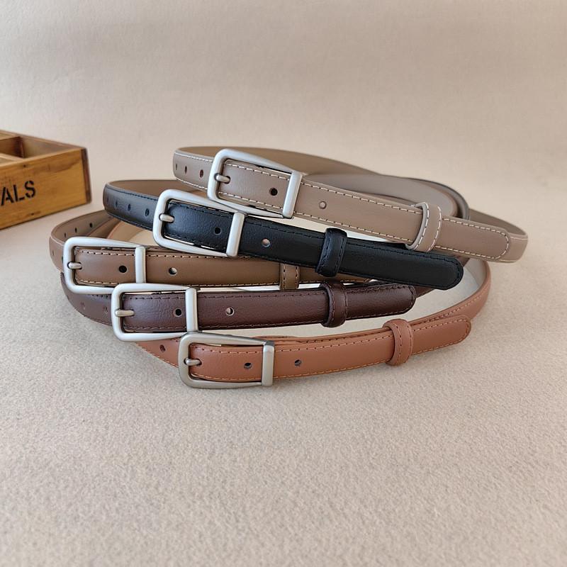 Fashionable Twolayer Leather Waist Belt For Women With Durable Alloy Buckle For Daily Use