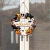 Halloween Türschild Dekoration Hängend Holz Wanddekoration Rustikal Haustür Hänger für Zuhause Zimmer Innen Außen Feiertag