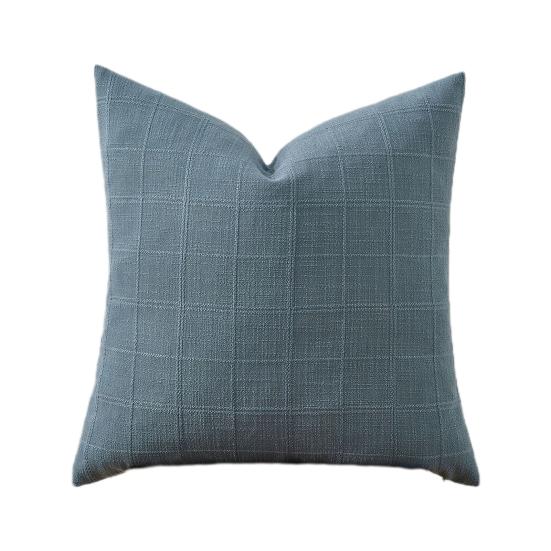 

Наволочка из хлопка и льна, скандинавский стиль, дышащая ткань, клетчатый жаккардовый дизайн, наволочка, универсальный домашний декор 45x45cm