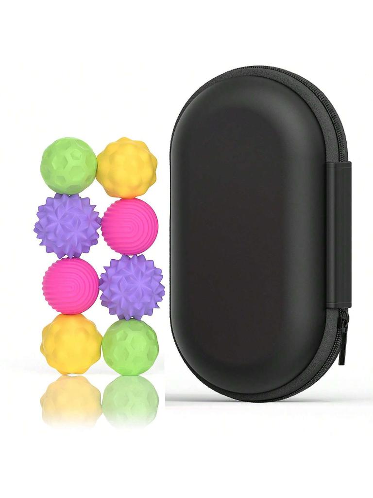 4/6/8/12pcs Magnetic Sensory Fidget Ball Toy, Attracting Stress Ball with Silicone Shell for Adults and Teens, Hand Massage Tool