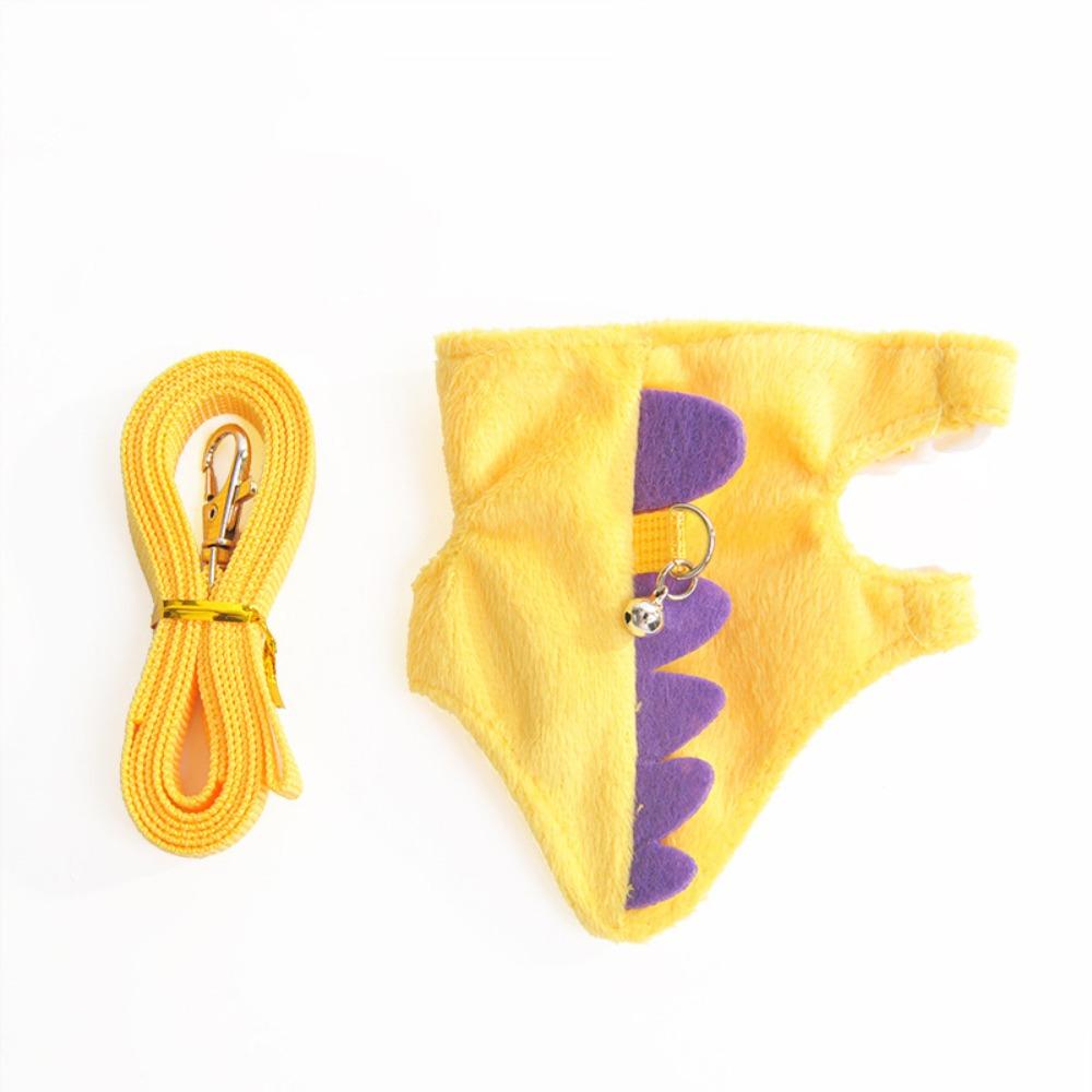 

Мультяшная шлейка для питомца с поводком, дизайн дракона, защитный жилет для морской свинки, милая шлейка-жилет для хорька, путешествия жёлтый