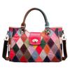 Women's Diamond Grid Shaped Hand-held Large Capacity Women's Bag, Leather Diagonal Cross Large Bag, Color Spliced Women's Shoulder Bag