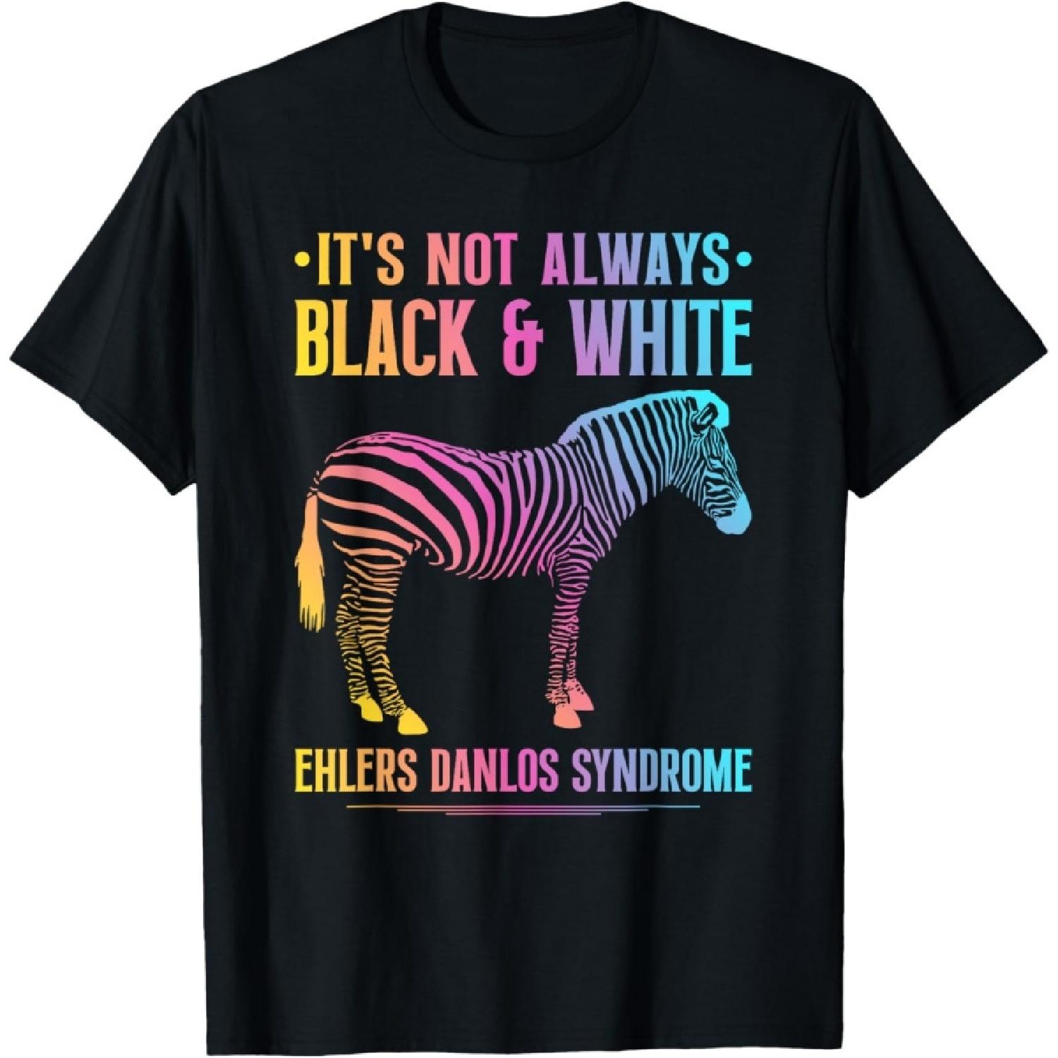 Ehlers Danlos Syndrome Black And White EDS Zebra T-Shirt S чёрный