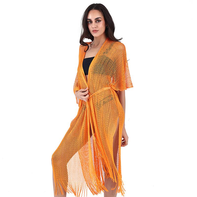 2024 European & American Women's Lace Swimsuit Cover-up Cardigan - Sexy Beach Sunscreen