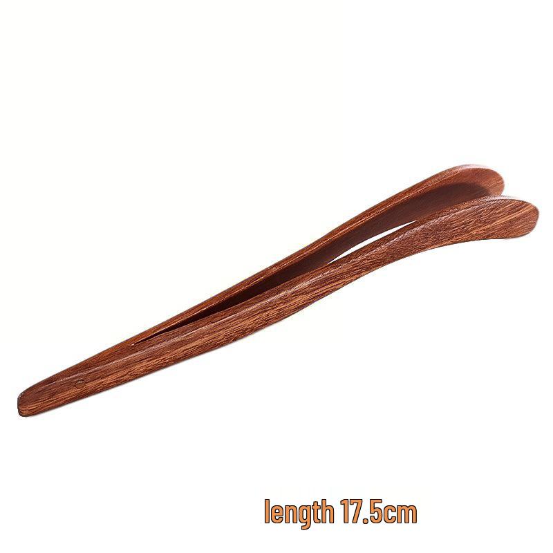High-Temp Resistant Bamboo Tea Tongs - Portable Travel Tea Set Tweezers & Anti-Scald Cup Clips