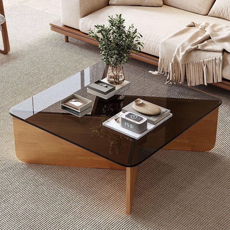 Donzhu Minimalist Glass Round Coffee Table