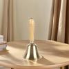 Loud Solid Brass Hand Call Bell Dinner Service Bell with Wooden Handle 8CM Brass Handbells Loud Ringing Bell Enduring