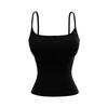 Canotta Calda in Pile da Donna Stile Spicy Girl: Top aderente, elasticizzato, senza maniche con coppe al seno per Autunno/Inverno