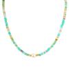 Jewelry, Stainless Steel Chain, Natural Stone Beaded Gold Necklace Ladies Nc-2296
