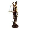 Big Brass 76.2 Cm Andha Kanoon Statue Blind Folded Justice Lady Murti Sculpture Blindfolded Insaaf Ka Taraju Showpiece Murti Home Decor