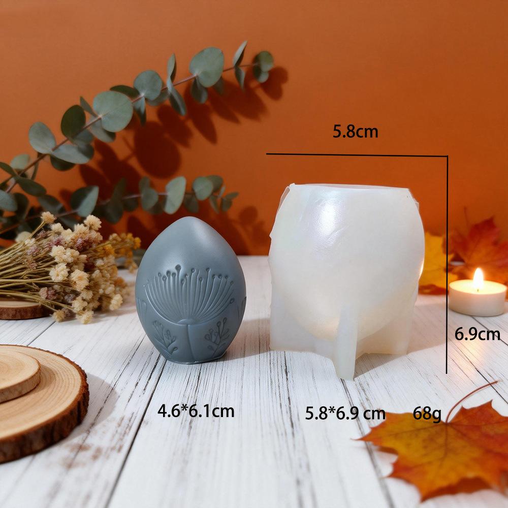 

Easter Egg Candle Silicone Mold Three-dimensional Embossed Egg Diy Aromatherapy Plaster Handmade Soap Baking Mold