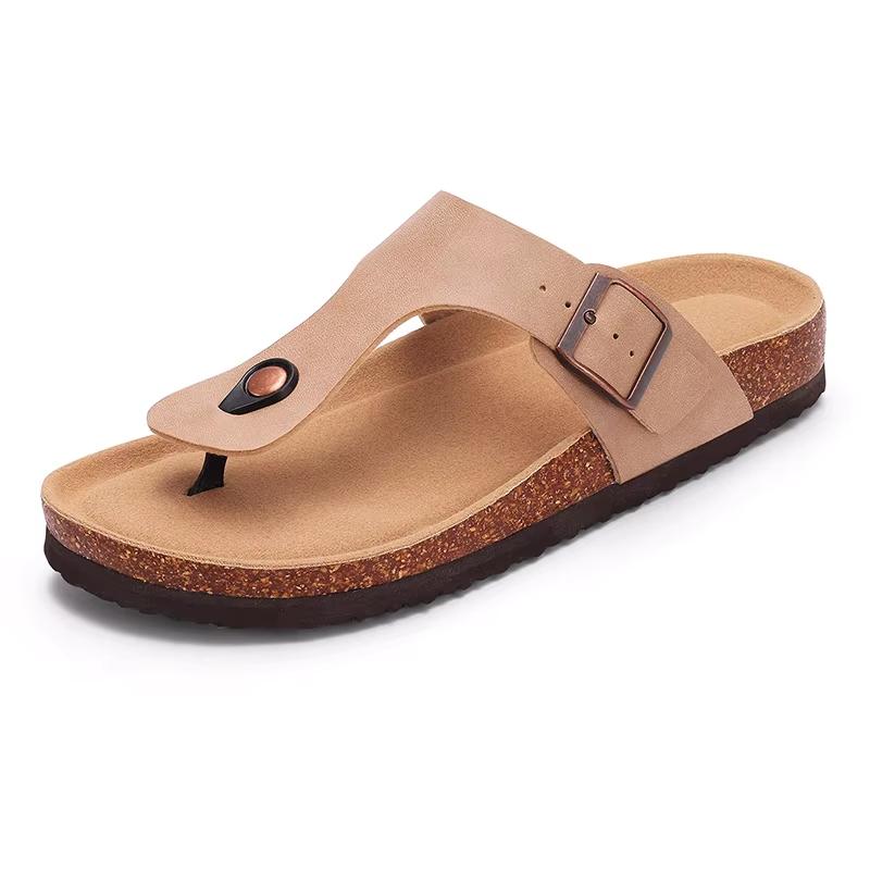 Fashion Crestar Women's Suede Clogs Lady Fashion Buckle Leather Mules Comfort Cork Footbed Potato Shoes with Arch Support Beach Sandal