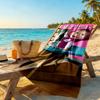 Masha Bear Personalized Text Beach Towel High Absorbency & Quick-Dry Perfect for Traveling Yoga Camping and Swimming