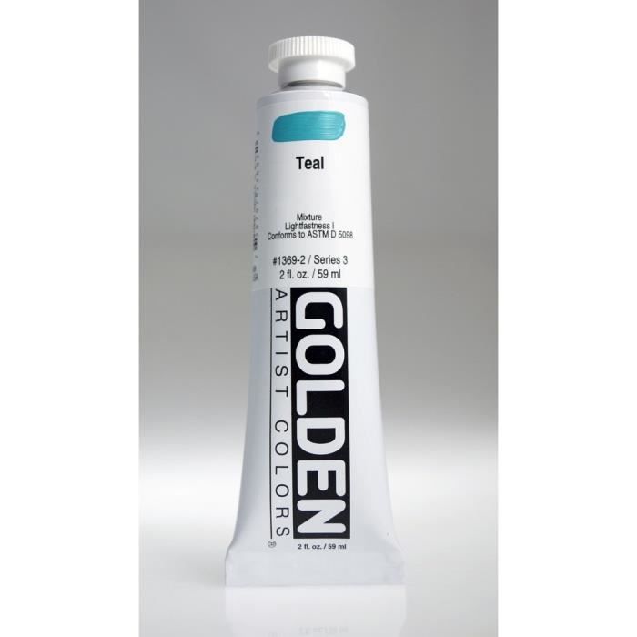 Peinture acrylique - GOLDEN - 60 ml - Bleu Lagon S3 - Contenance 60 ml - Expédié de France