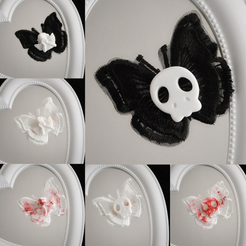 Vintage Dark Hairpin Steampunk Skeleton for Head Hair Clip Angel for Butterfly Headdress Hair Accessories for Performanc