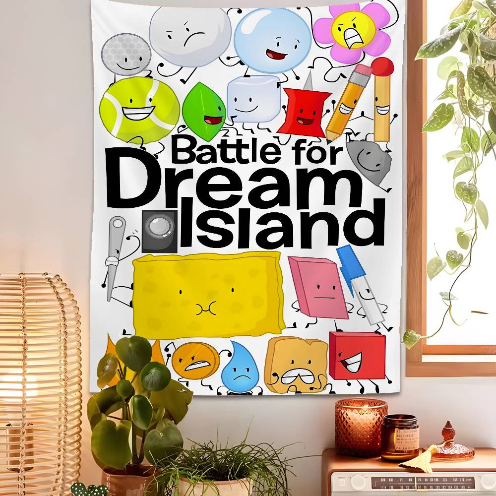 

B-Battle For Dream Island Tapestry Hanging Dormitory Room Bedspread Blanket Children s Room Party Home Decoration Gift 50x90cm