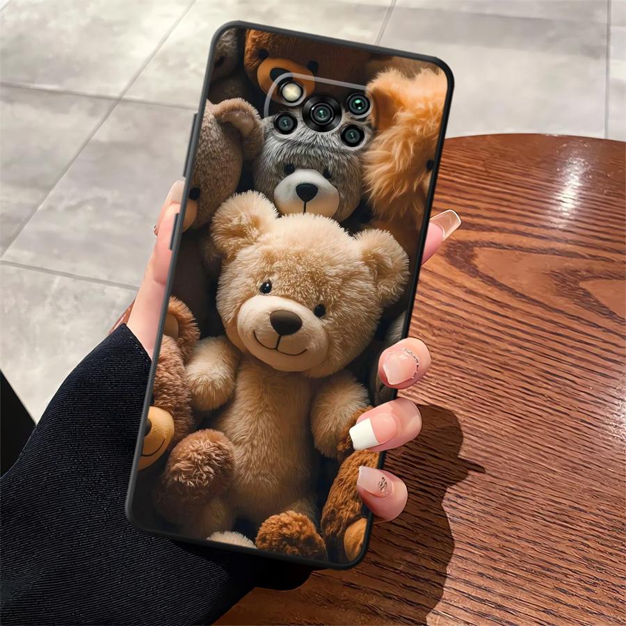 

Чехол для Xiaomi Poco F8 C50 C61 F1 C71 X3 X4 X5 X7 Pro M3 M4 M7 M5 C75 F3 Funda Чехол для телефона Простой Медведь Poco C51