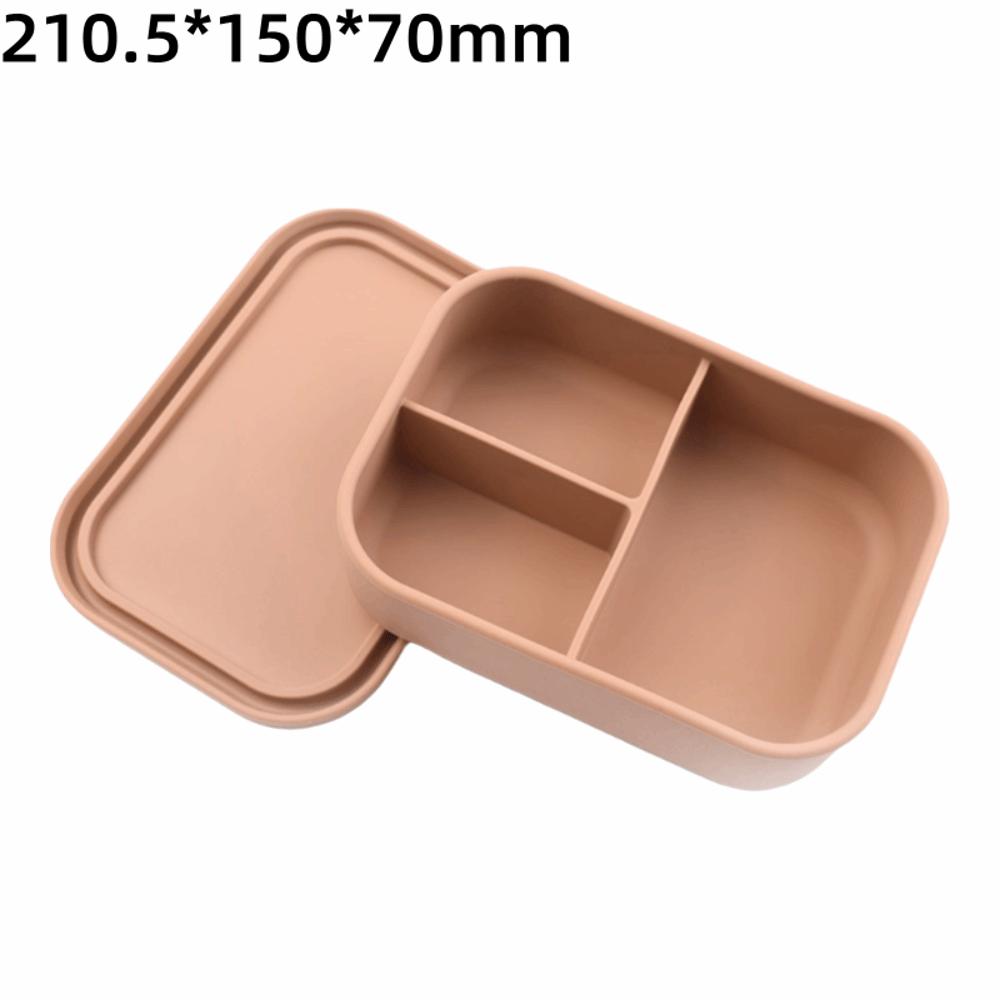 700/1300ml 3 Gird Lunch Box Silicone Divided Microwave Oven Lunch Box Leakproof BPA Free Food Container Office Worker
