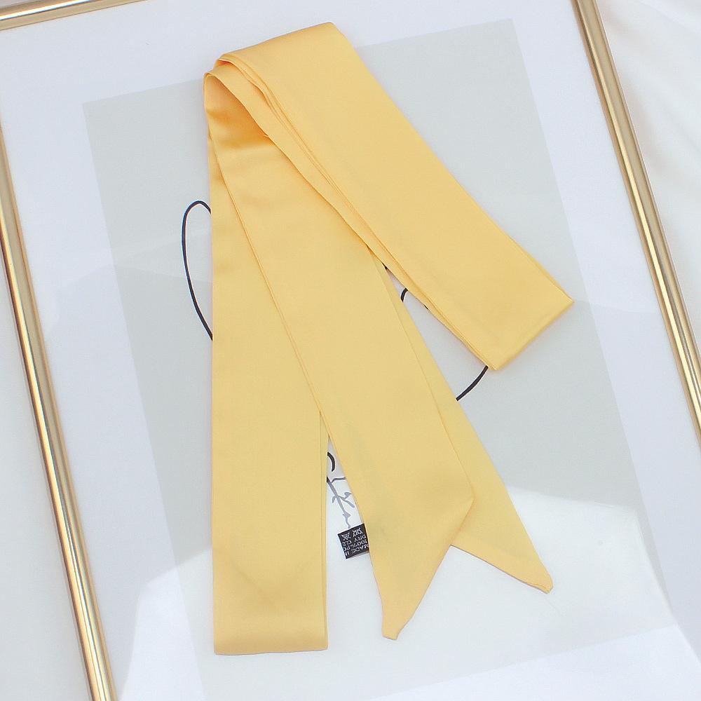 Long Skinny Hair Scarf For Women Silk Satin Headband Cute Neckerchief Solid Colors  Fashion Bag Scarves For Ladies 2024