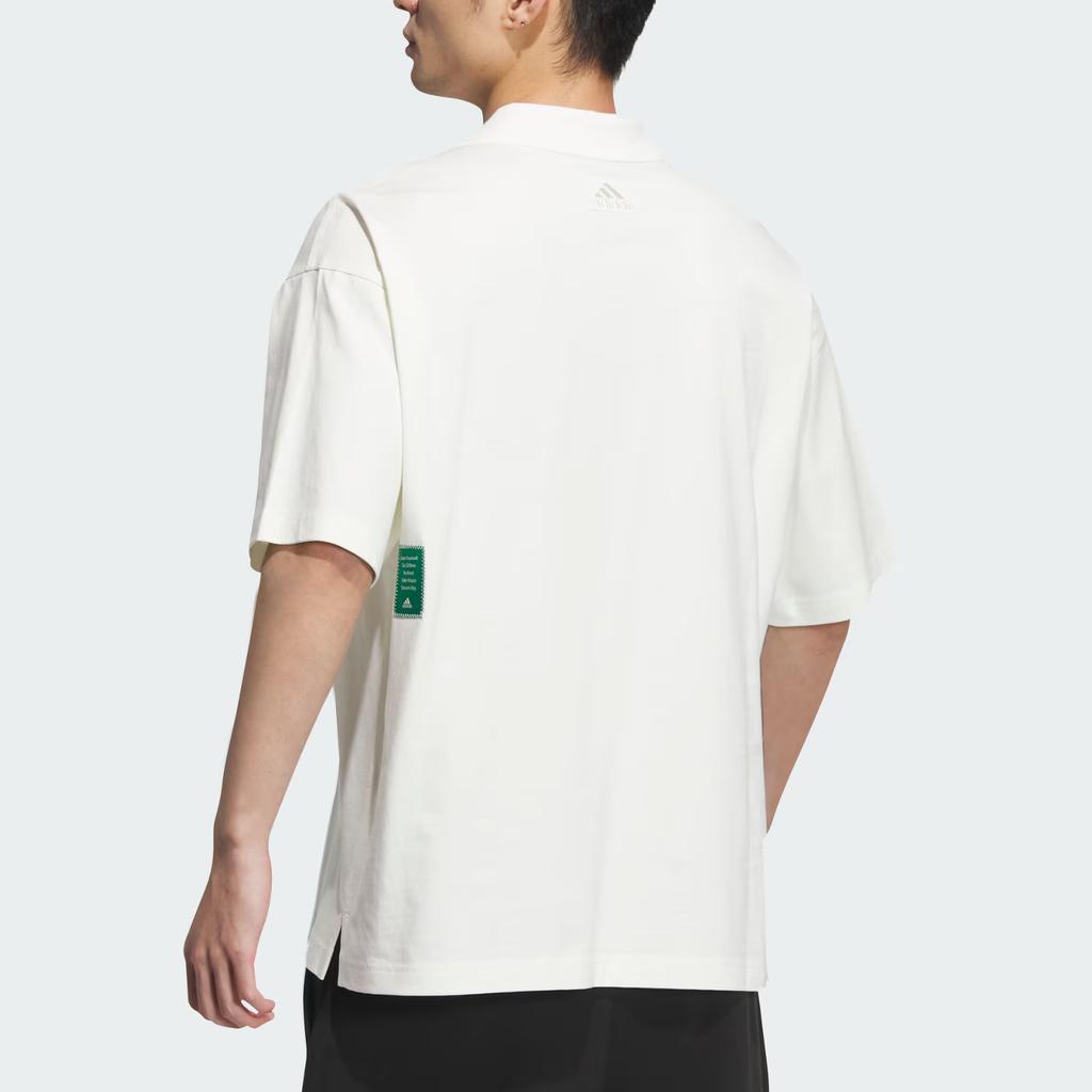 Adidas Relaxed Fit Sports Polo Shirt Men Tops Han-Jade-White IT3932