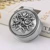 Vintage Antique Tin Rose Embossed Mini Jewelry Box Zinc Alloy Velvet Lined Ring Earring Trinket Storage Case Wedding Gift