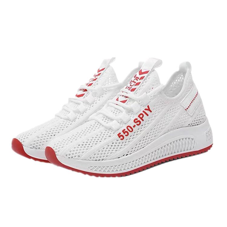 2025 Summer New Women's Casual Mesh Hole Shoes Sports Little White Shoes Breathable Running Single Shoes Mother Shoes
