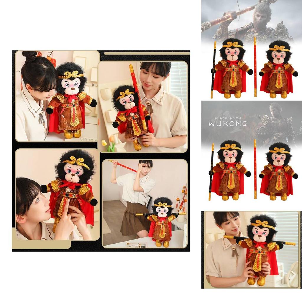 Entzückende Black Myth Wukong Plüschpuppe Stofftier Perfektes Geburtstagsgeschenk für Freunde