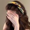 Roman Holiday~Retro Houndstooth Twist Headband Women's New Style High Skull Headband Travel Hairpin
