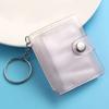 Storage Book Mini Photo Album Keychain with Snap Button Design Portable 16-24 Photo Capacity