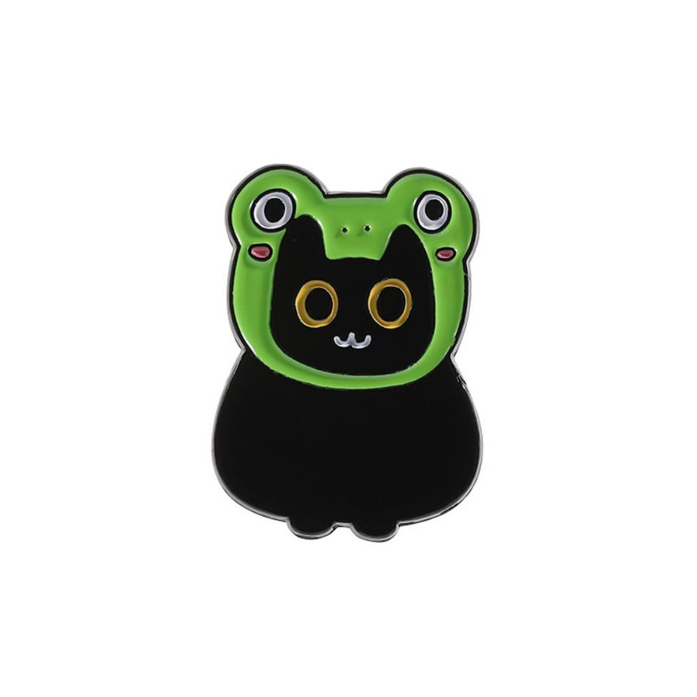 New Cute Black Brooch Funny Kitten Metal Brooches Lapel Pins Badge On Backpack Costume Accessories Jewelry For Friend Gift