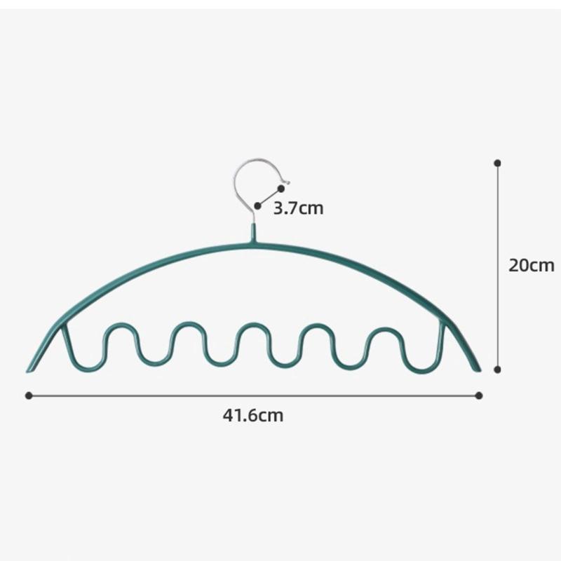 10pcs Wave Clothes Hangers Multifunctional Drying Rack Closet Storage Organization for Closet Space Saving