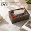 Large Capacity Tissue Case Wooden Box Cover, Rectangular Paper Towel Dispenser, Decorative Napkin Storage Bedroom Cover Organizer for Office Desk Home