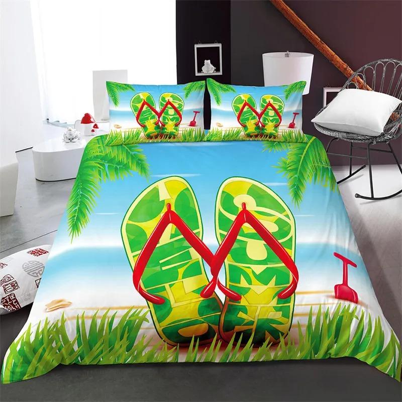 Beach Scenery Duvet Cover Summer Hawaii Landscape Bedding Set Twin Full King For Girl Boys M