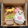 Crochet Positive Energy Potatoes with Sunflower Pot Kit Christmas Gifts Funny Handmade Knitted Potato Wool Doll Home Room Decor