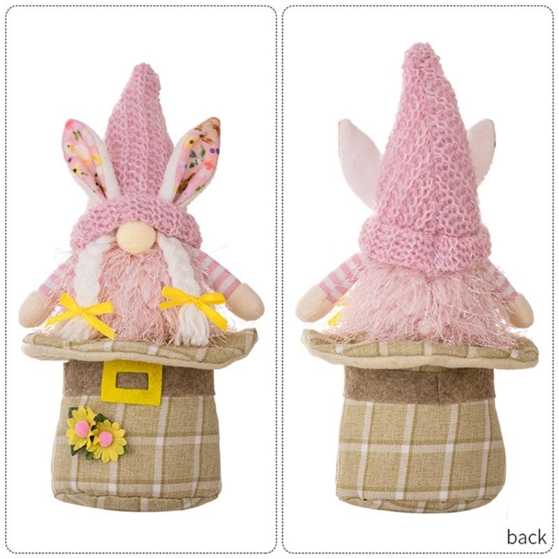 Easter Decorations Handmade Spring Easter Gnome Plush Doll Top Hat Bottom Easter Gift for Women Men Spring Ornaments