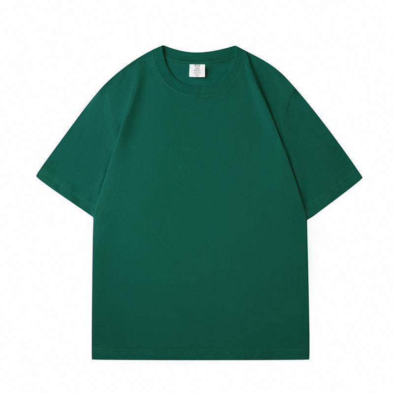 230g Heavy Cotton Drop Shoulder Men's T-Shirt - Solid Color, Loose Fit, Short Sleeve, High Quality