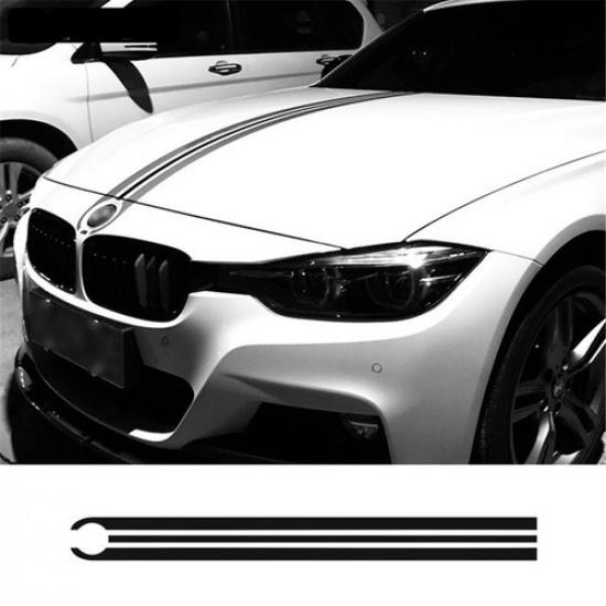 Car Hood  Racing Stripes Lines Decals Engine Cover Sticker for BMW Mercedes Benz