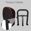 ATVS Backrest with Mounting Bracket Shock Absorption Sturdy Iron Frame Portable Mountain PU Leather