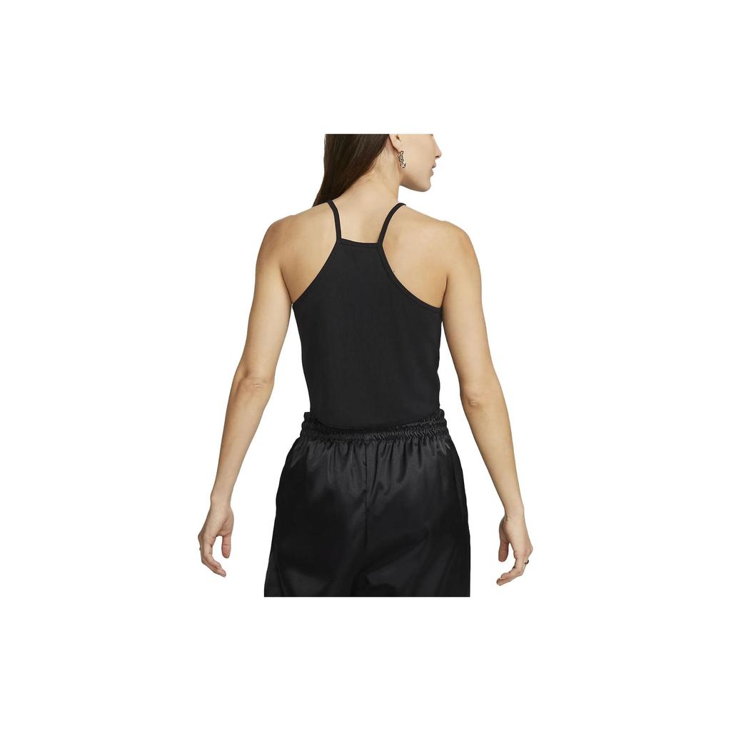 Nike Sportswear Essentials Solid Ribbed Tank Top Women Tops Black DV7961-010