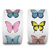 Cartoon Butterfly Adhesive Tape Stickers - 500 Sheets/Roll for DIY, Computer Desk Decoration, and Kids' Crafts.