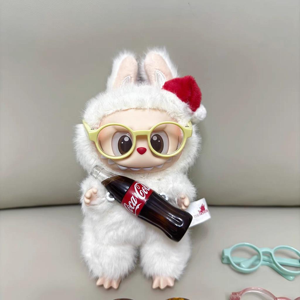 6.5cm Glasses for 10/15cm Labubu Dolls Glasses Cute Plastic Glasses Delicate Workmanship for Dolls Toy Glasses Accessories