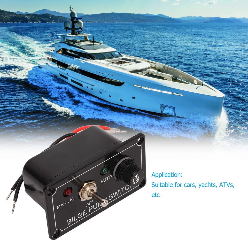 KIMISS 3-Way Bilge Pon Ploker Toggle Switch Panel - Manual Off Marine Auto Switch,