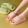 Thick bottom bath bathroom slippers men's summer home indoor soft bottom home quick drying water leakage hollow cool slippers women