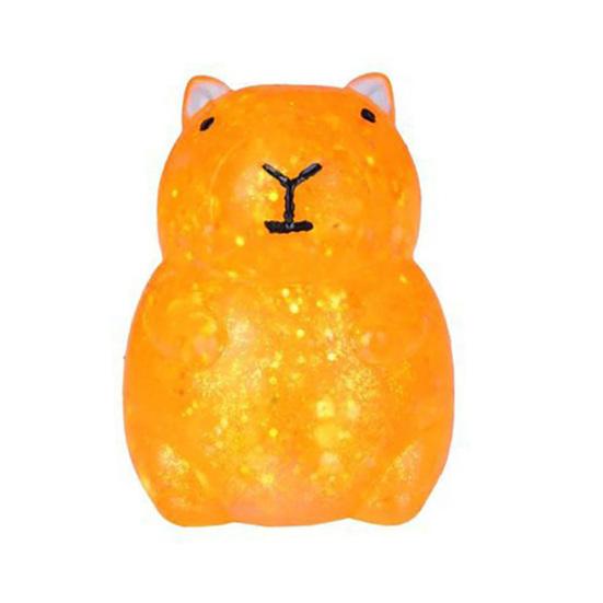 Squeezable Capybara Stress Relief Toy Glitter Capybara Sugar Stress Ball Soft Stretchy Relaxing Animal Pinch Fidget Toy