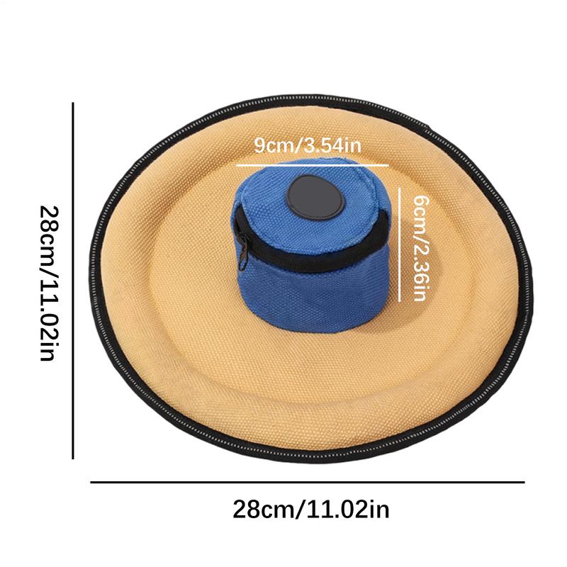 Dog Flying Disc Toy Soft Canvas Indestructible Flying Disc Training Pet Supplies Outdoor Games With Snack Bag For Outdoor Sports